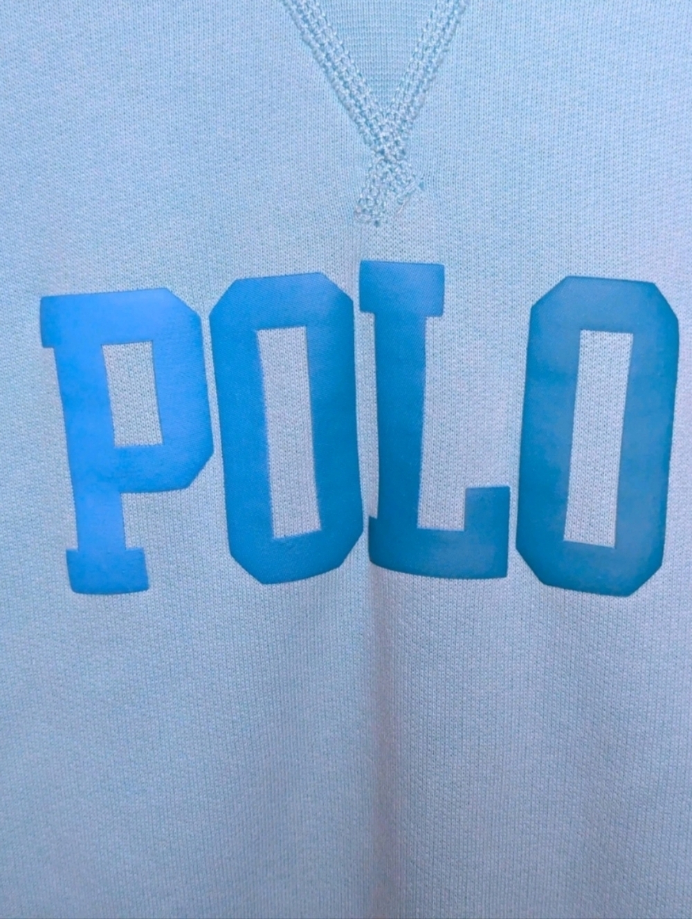 Polo Ralph Lauren Hoodie Womens Petite Small SP Aqua Blue Spellout Logo Pullover - Picture 4 of 14